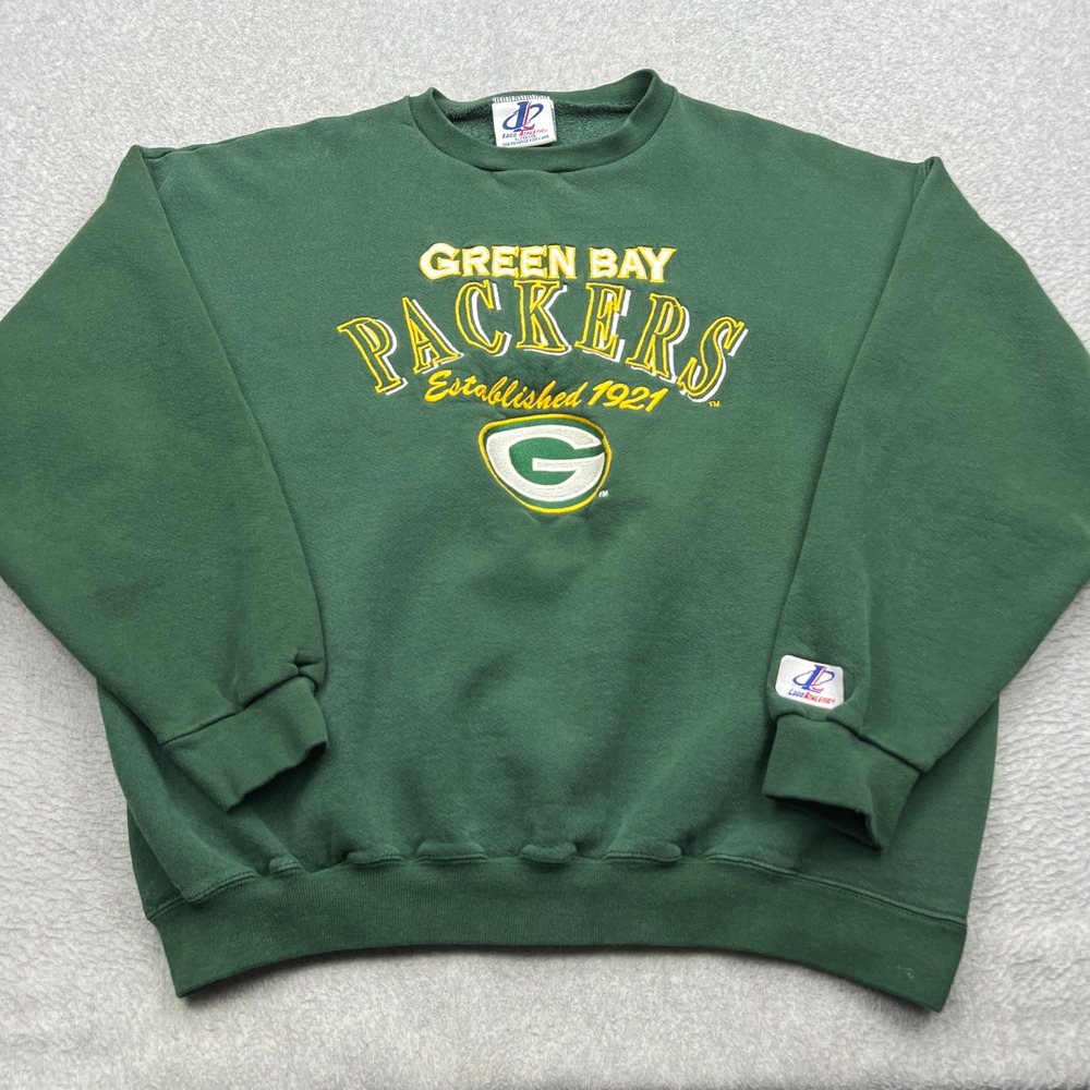 VTG Green Bay Packers Logo Athletic Sweatshirt Mens Large Crew Pullover USA 90s